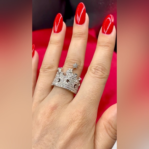 Gorgeous ring😍 White gold 14K, Natural diamonds - Picture 1 of 4